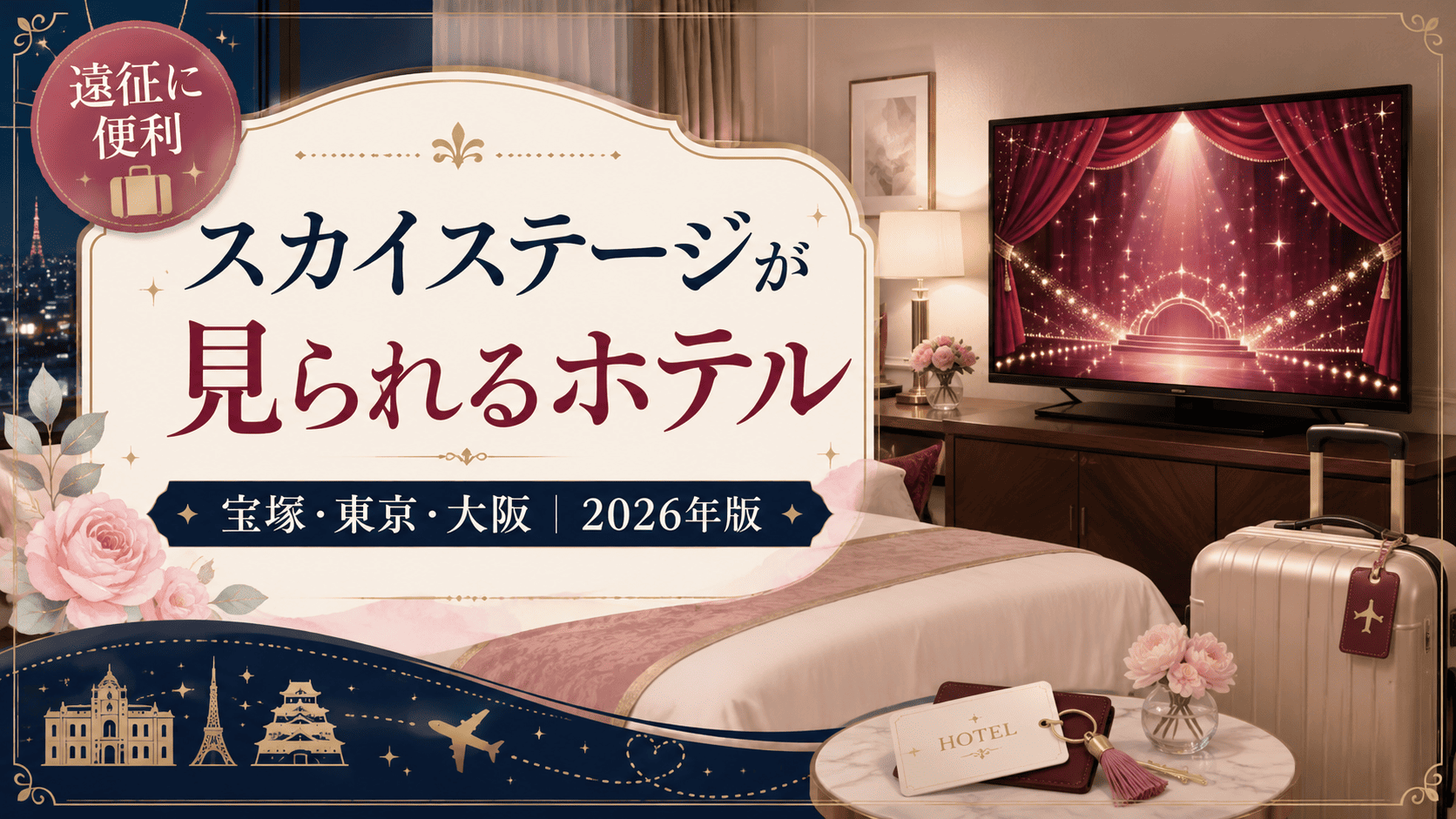 【2026年最新】タカラヅカ・スカイ・ステージを視聴できるホテル一覧｜宝塚・大阪・東京