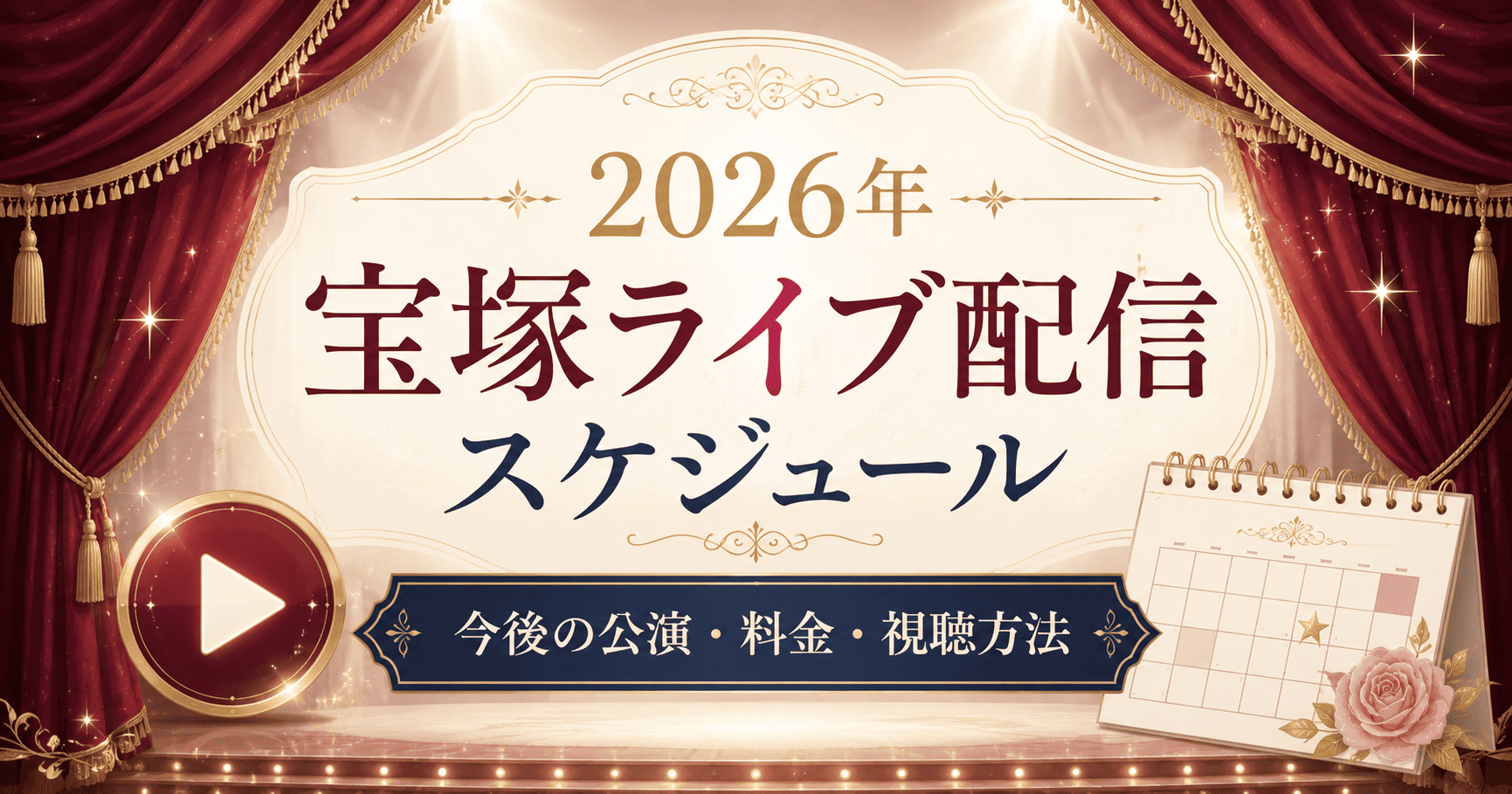2026年 宝塚ライブ配信スケジュール|今後の公演・料金・視聴方法