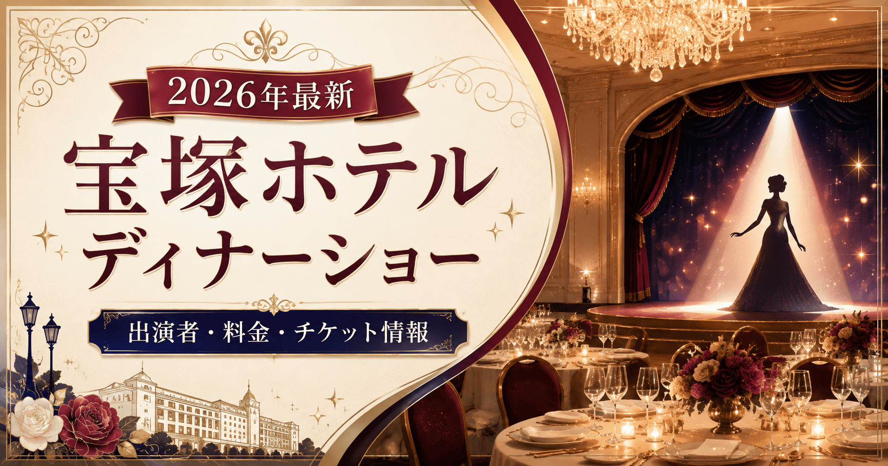 【2026年最新】宝塚ホテルのディナーショー一覧｜出演者・料金・チケット情報