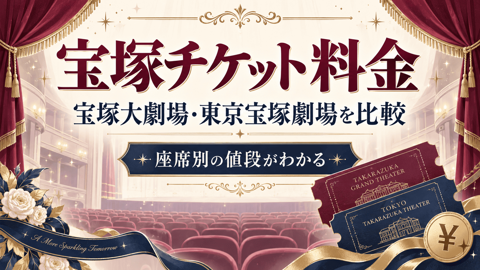 【2026年最新】宝塚歌劇のチケット料金はいくら？座席別の値段を宝塚大劇場・東京宝塚劇場で比較